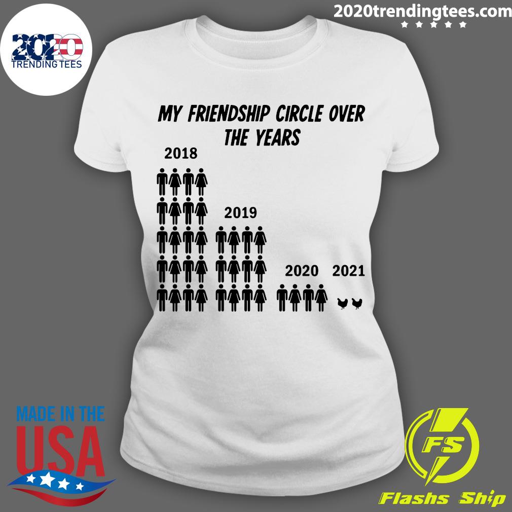 Funny Chicken My Friendship Circle Over The Years - Adult & Kids T-Shirts, Sweatshirts & Hoodies apparel design preview 3