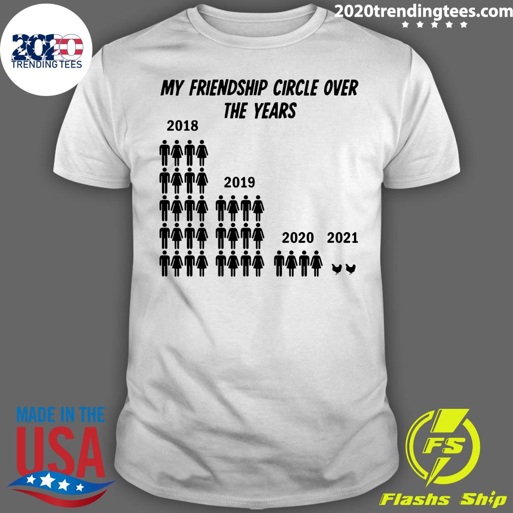 Funny Chicken My Friendship Circle Over The Years - Adult & Kids T-Shirts, Sweatshirts & Hoodies apparel design preview 1