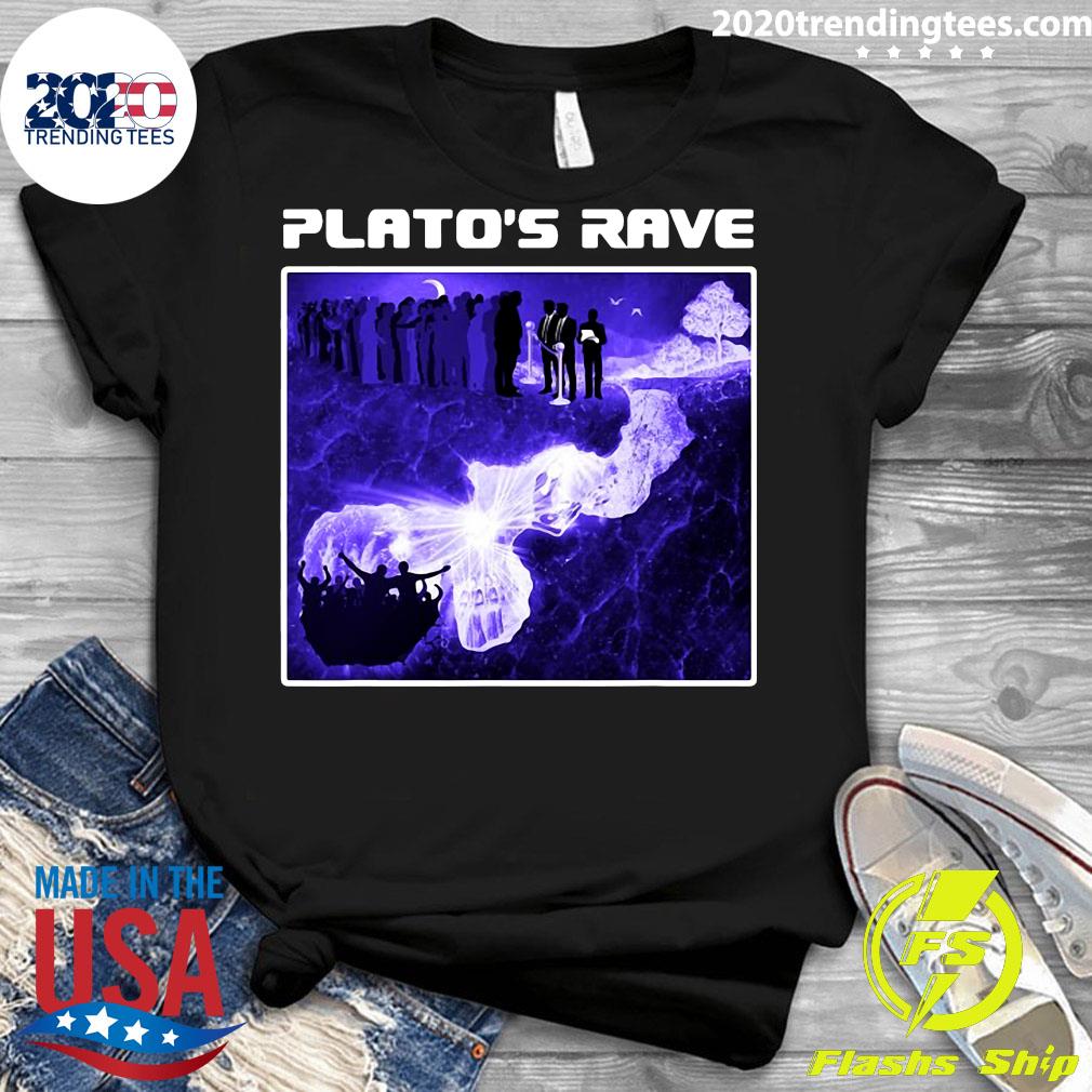 Funny Raver Philosopher Plato's Rave Cave Allegory - Adult & Kids T-Shirts, Sweatshirts & Hoodies apparel design preview 3