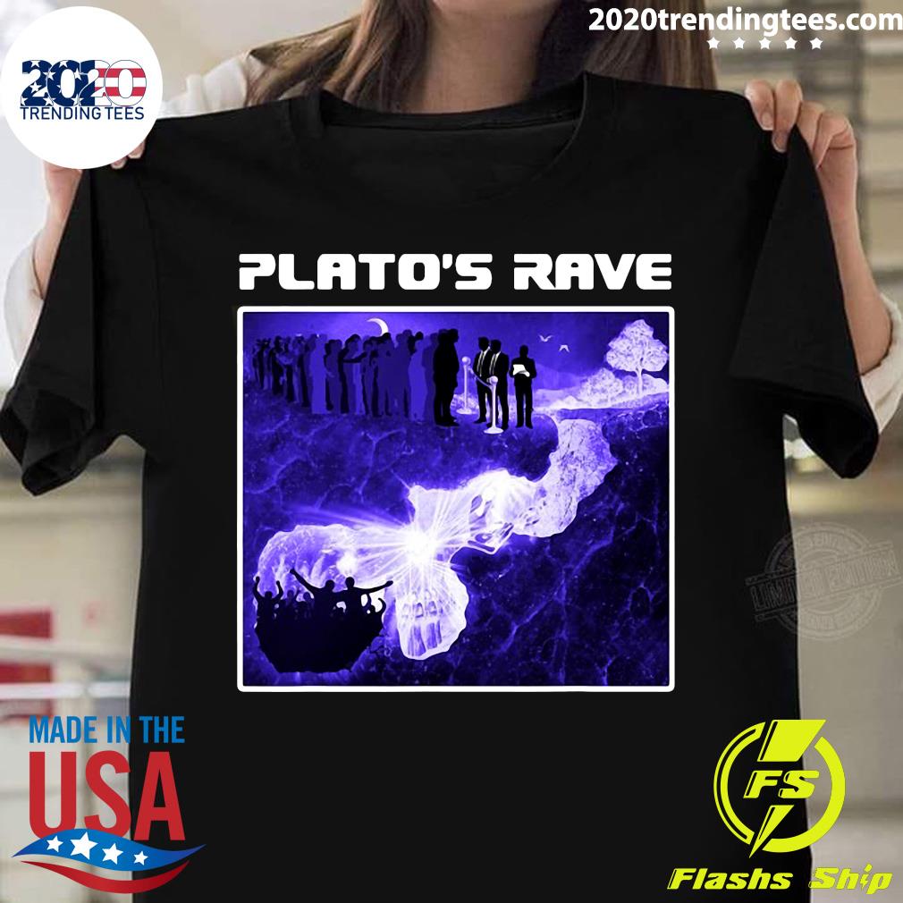 Funny Raver Philosopher Plato's Rave Cave Allegory - Adult & Kids T-Shirts, Sweatshirts & Hoodies apparel design preview 1