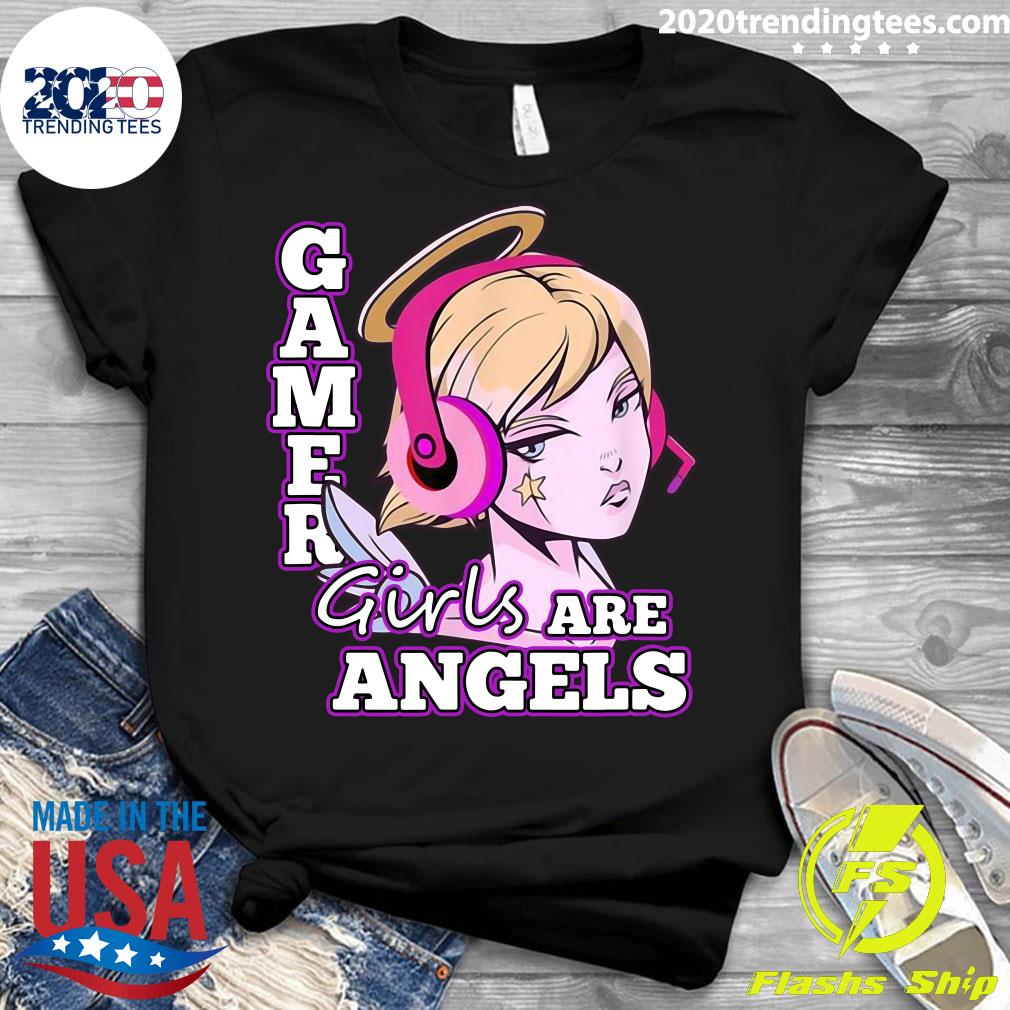 Gamer Girls Are Angels - Adult & Kids T-Shirts, Sweatshirts & Hoodies apparel design preview 3