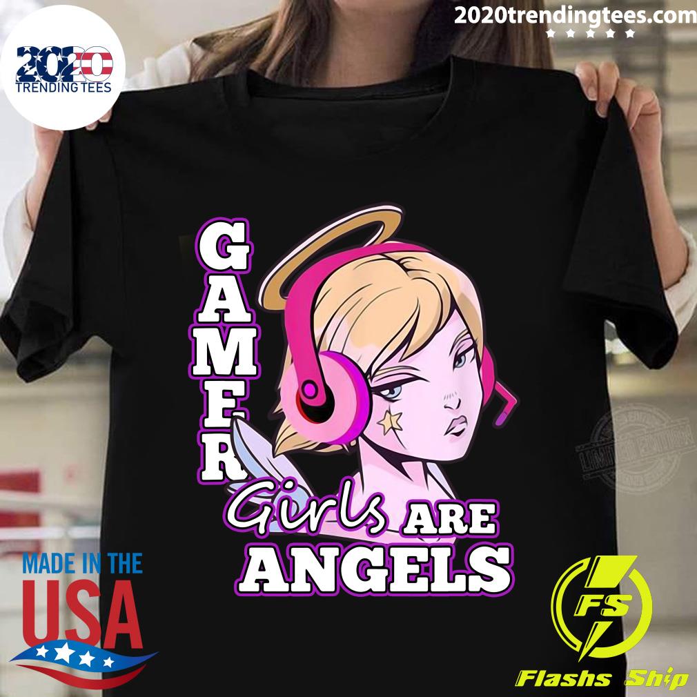 Gamer Girls Are Angels - Adult & Kids T-Shirts, Sweatshirts & Hoodies apparel design preview 1