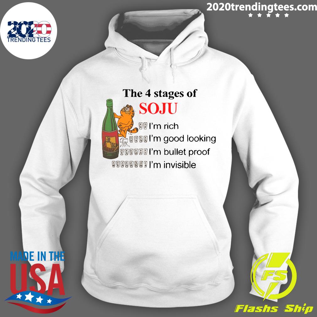 Garfield The 4 Stages Of Soju - Adult & Kids T-Shirts, Sweatshirts & Hoodies apparel design preview 2
