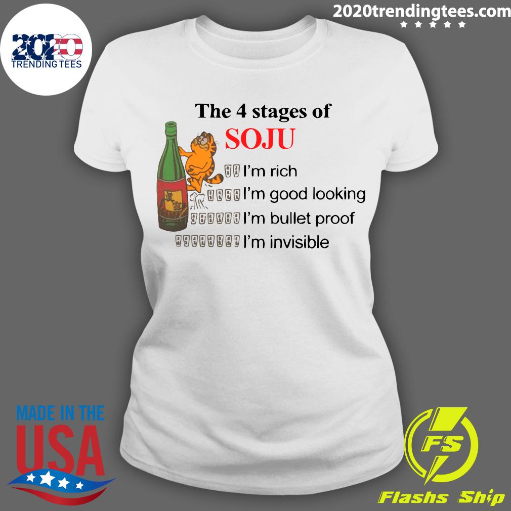 Garfield The 4 Stages Of Soju - Adult & Kids T-Shirts, Sweatshirts & Hoodies apparel design preview 3