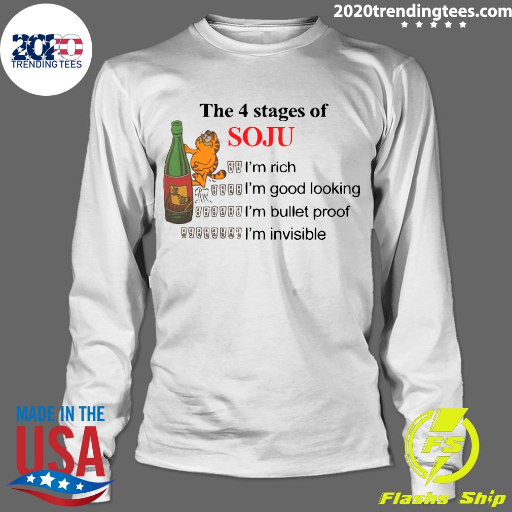 Garfield The 4 Stages Of Soju - Adult & Kids T-Shirts, Sweatshirts & Hoodies apparel design preview 4