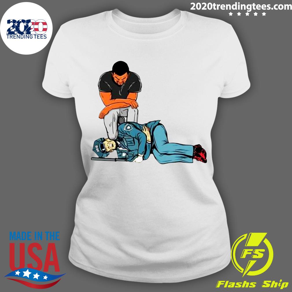 George Floyd Killing Police Stomach Ache Boy Stock - Adult & Kids T-Shirts, Sweatshirts & Hoodies apparel design preview 3