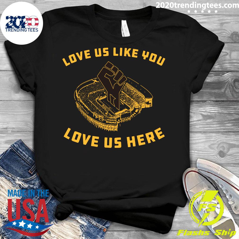 George Floyd Love Us Like You Here - Adult & Kids T-Shirts, Sweatshirts & Hoodies apparel design preview 3