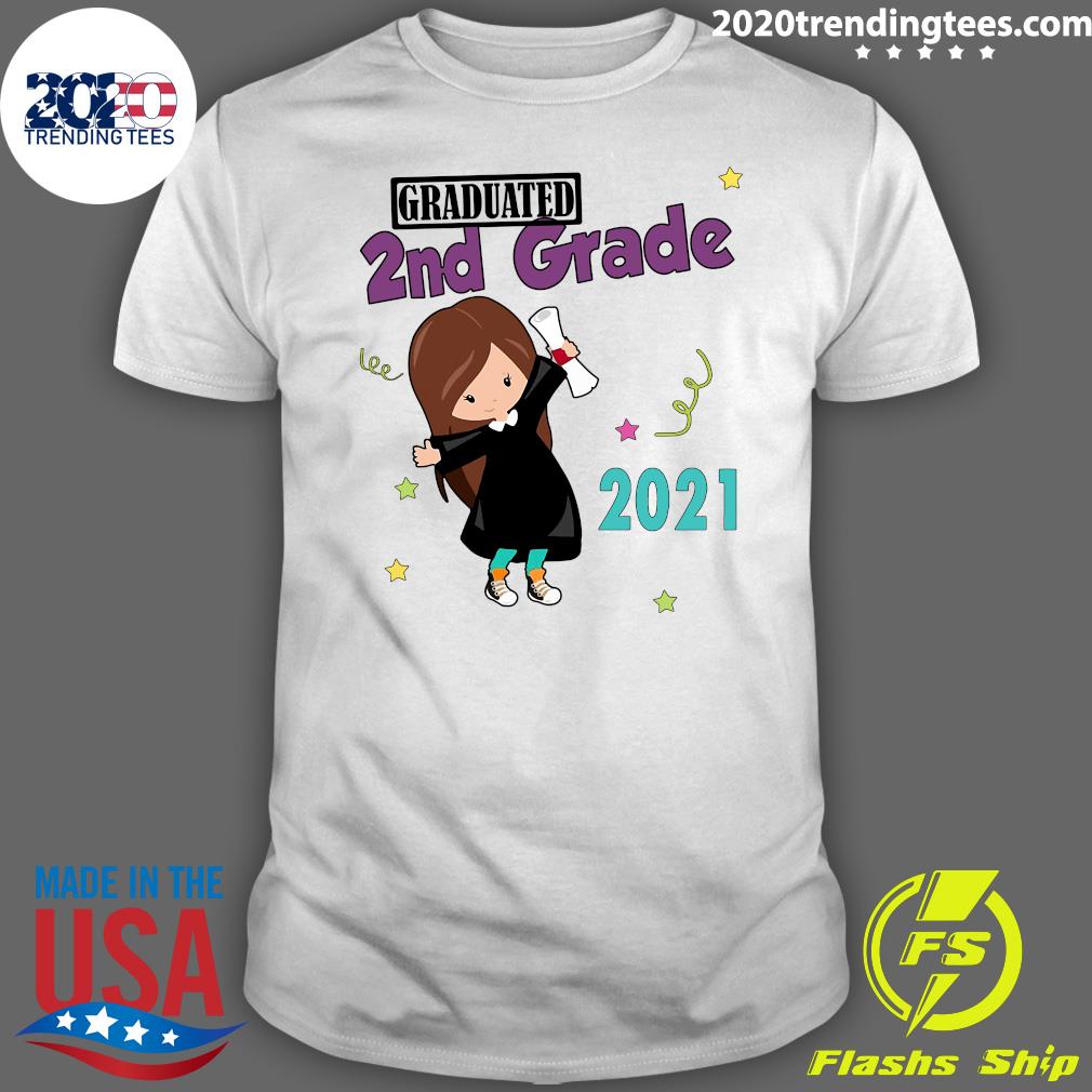 Girly Graduated 2nd Grade 2021 - Adult & Kids T-Shirts, Sweatshirts & Hoodies apparel design preview 1