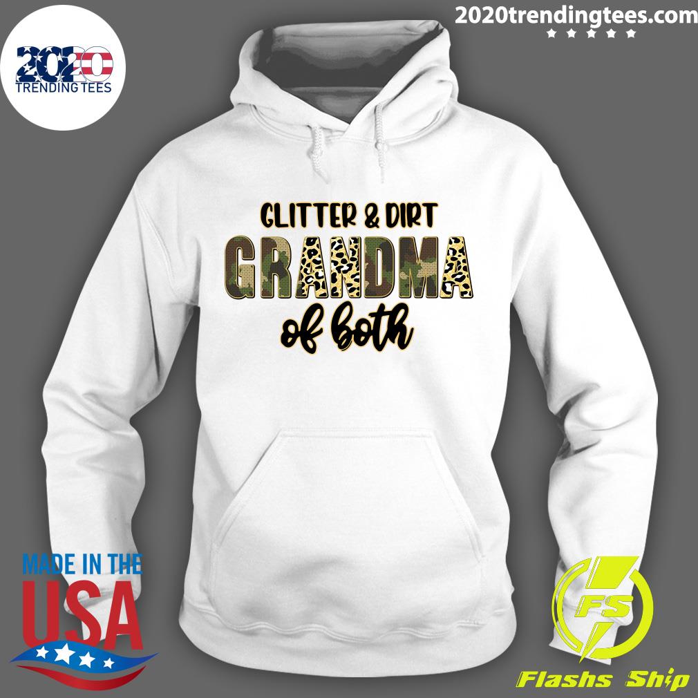 Glitter And Dirt Grandma Of Both Leopard Camo Plaid - Adult & Kids T-Shirts, Sweatshirts & Hoodies apparel design preview 2