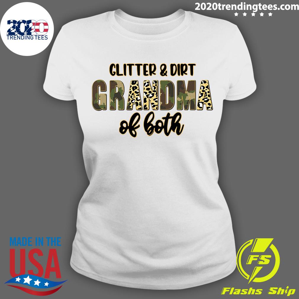 Glitter And Dirt Grandma Of Both Leopard Camo Plaid - Adult & Kids T-Shirts, Sweatshirts & Hoodies apparel design preview 3