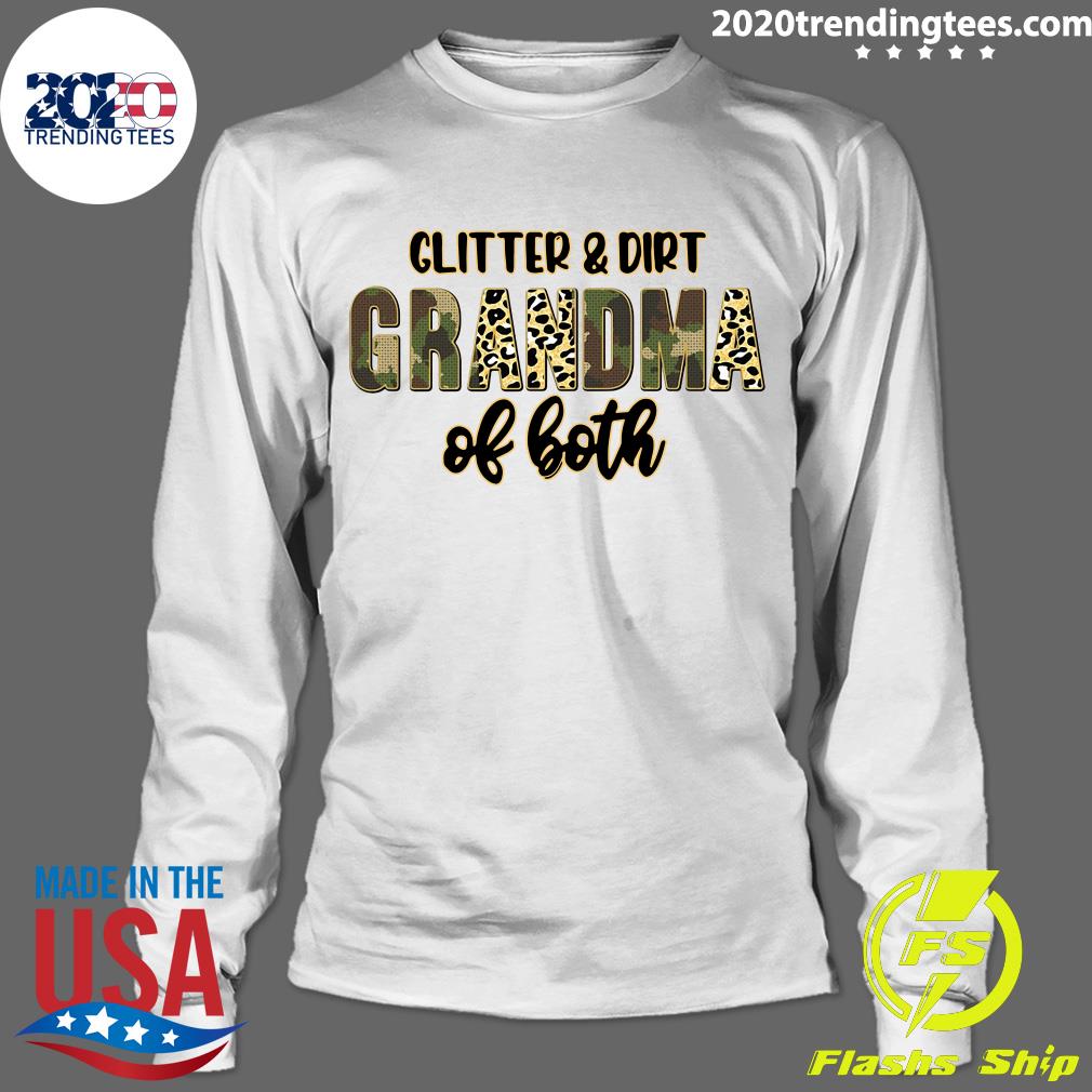 Glitter And Dirt Grandma Of Both Leopard Camo Plaid - Adult & Kids T-Shirts, Sweatshirts & Hoodies apparel design preview 4