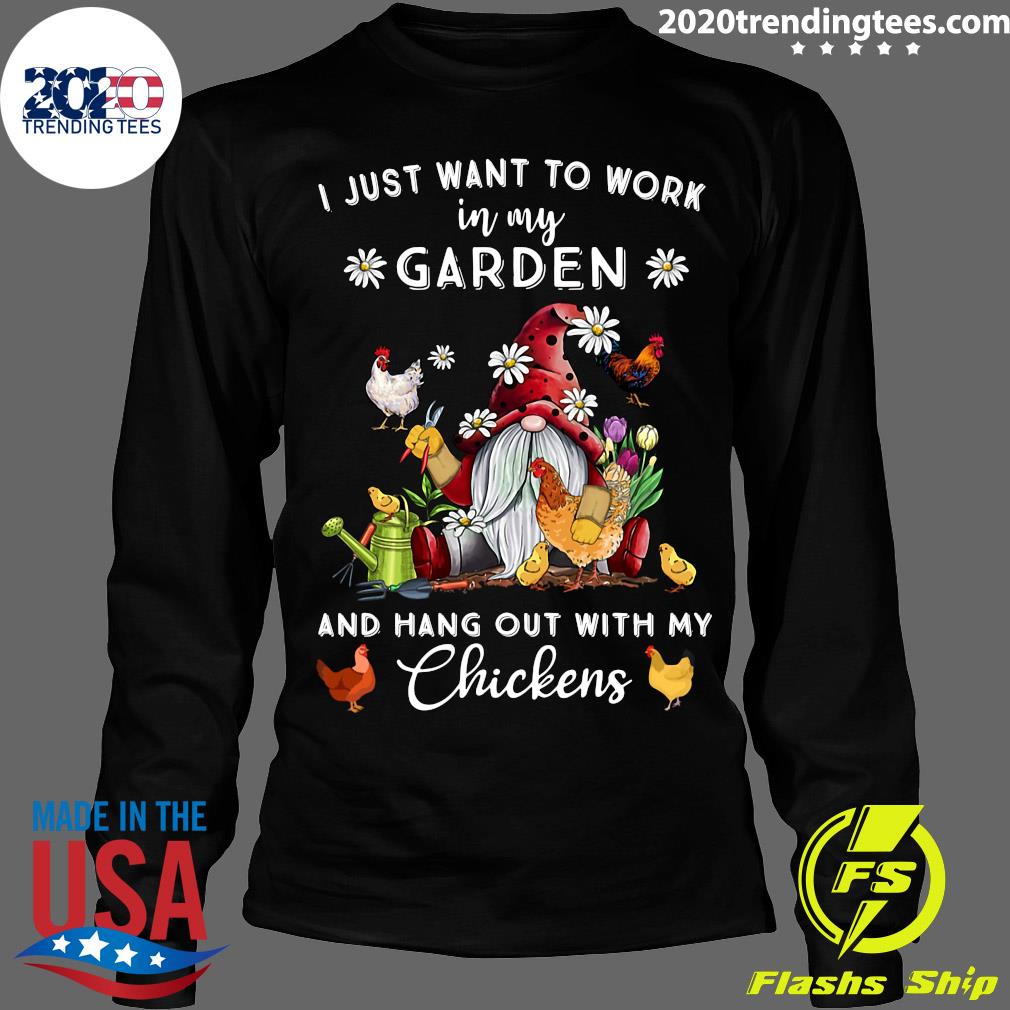 Gnome I Just Want To Work In My Garden And Hang Out - Adult & Kids T-Shirts, Sweatshirts & Hoodies apparel design preview 4