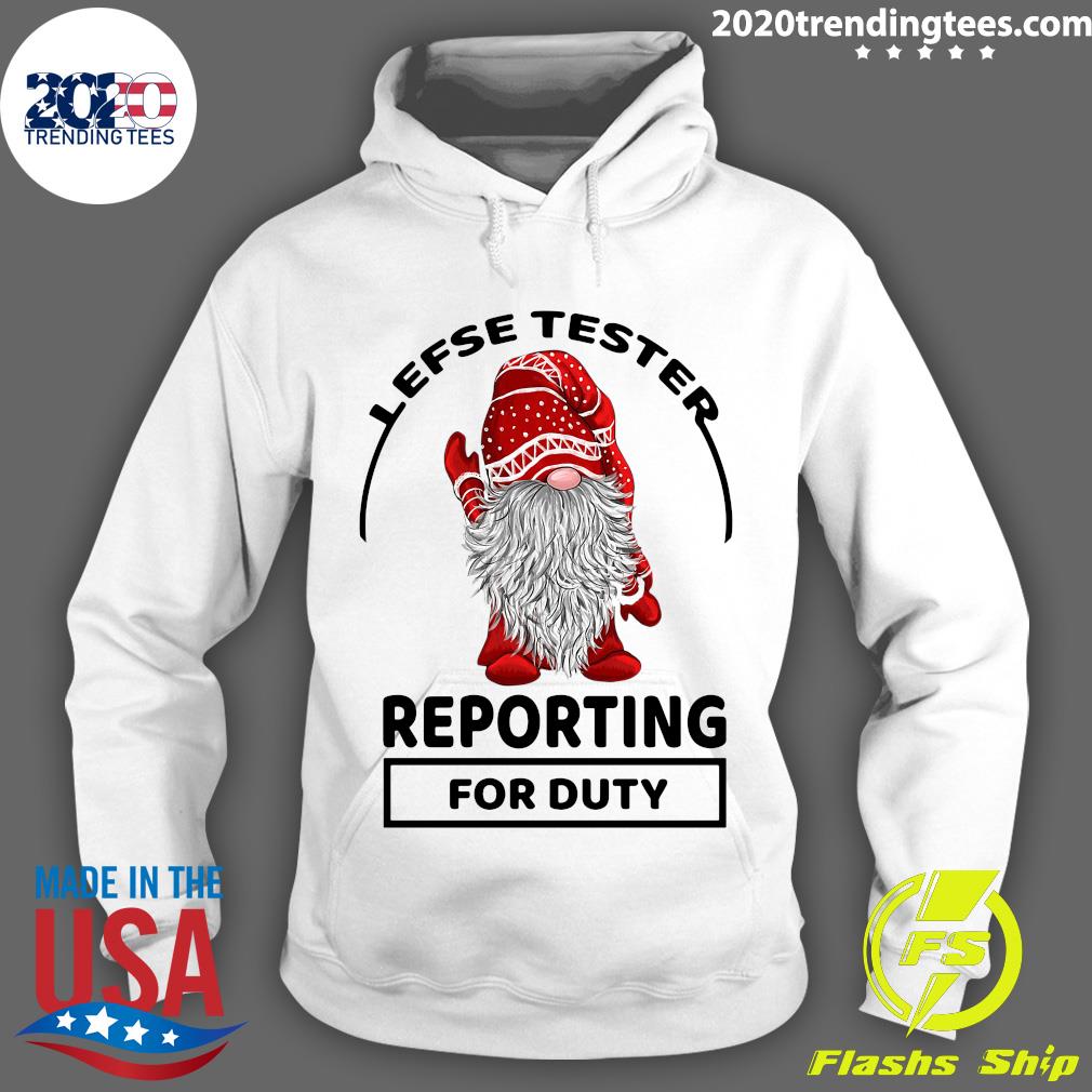 Gnomes Lefse Tester Reporting For Duty - Adult & Kids T-Shirts, Sweatshirts & Hoodies apparel design preview 2