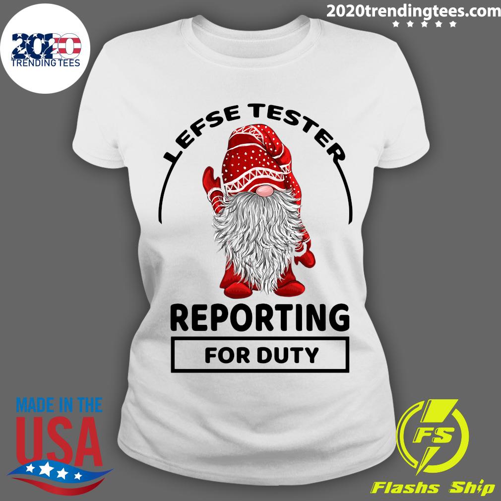 Gnomes Lefse Tester Reporting For Duty - Adult & Kids T-Shirts, Sweatshirts & Hoodies apparel design preview 3