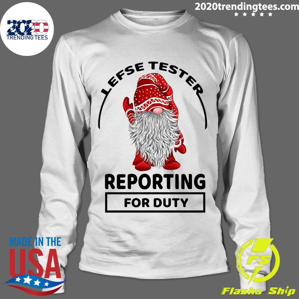 Gnomes Lefse Tester Reporting For Duty - Adult & Kids T-Shirts, Sweatshirts & Hoodies apparel design preview 4