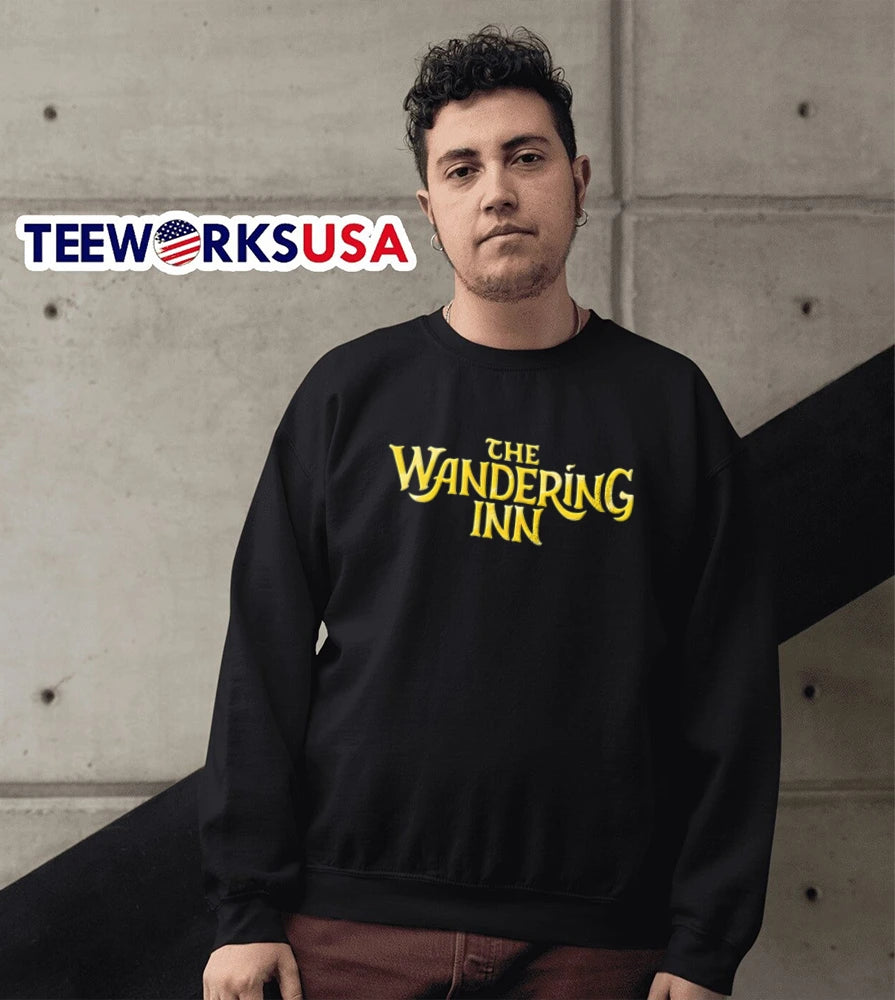 The Vandering Inn gold serif lettering dark - Adult & Kids T-Shirts, Sweatshirts & Hoodies apparel design preview 5