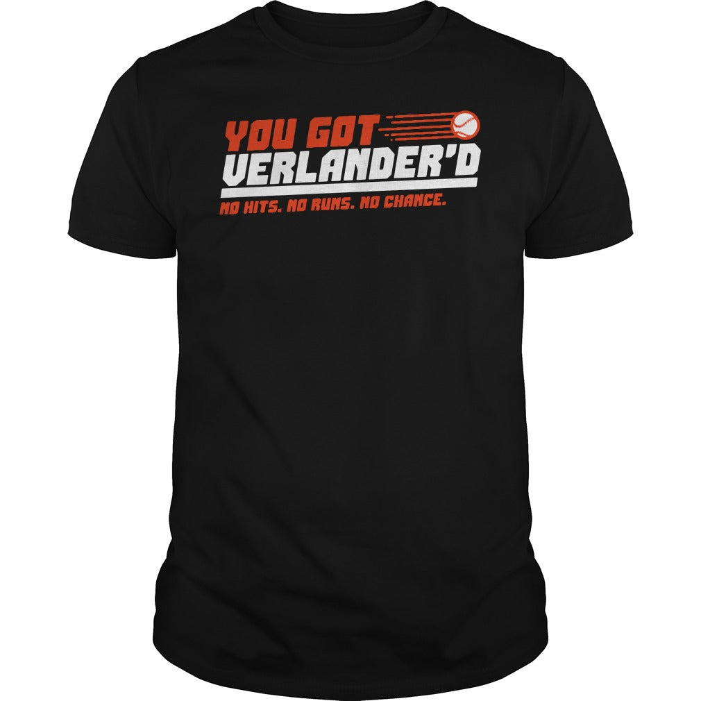 You Got Verlander'd No Hits Runs Chance - Adult & Kids T-Shirts, Sweatshirts & Hoodies apparel design preview 1