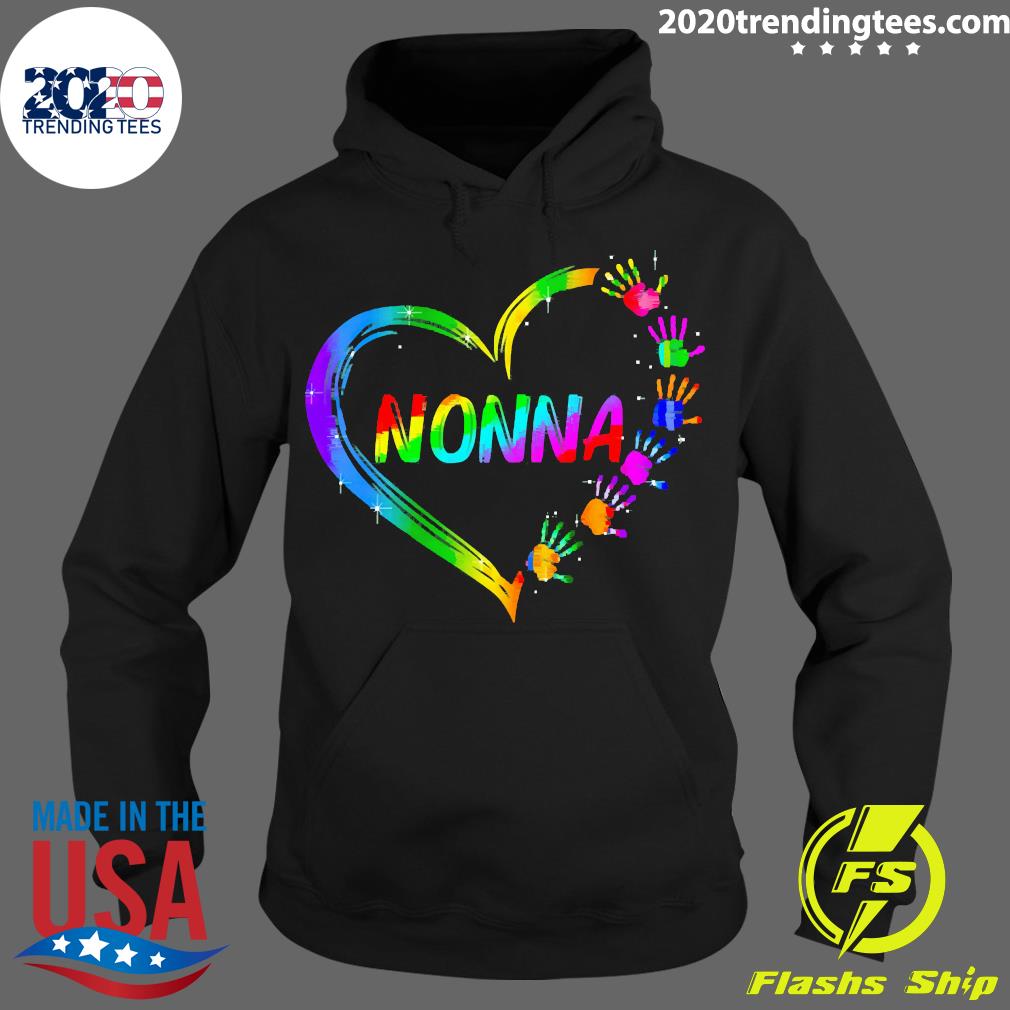 Gradient Heart Shape Nonna - Adult & Kids T-Shirts, Sweatshirts & Hoodies apparel design preview 2
