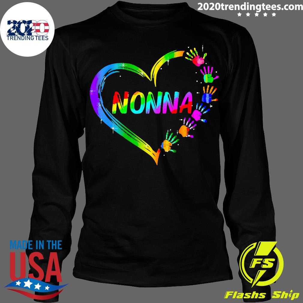 Gradient Heart Shape Nonna - Adult & Kids T-Shirts, Sweatshirts & Hoodies apparel design preview 4