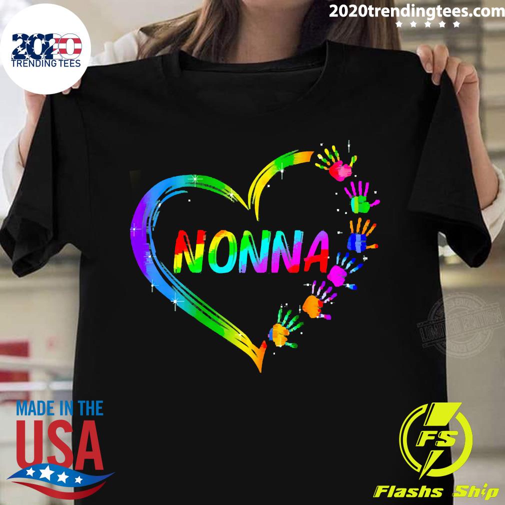 Gradient Heart Shape Nonna - Adult & Kids T-Shirts, Sweatshirts & Hoodies apparel design preview 1