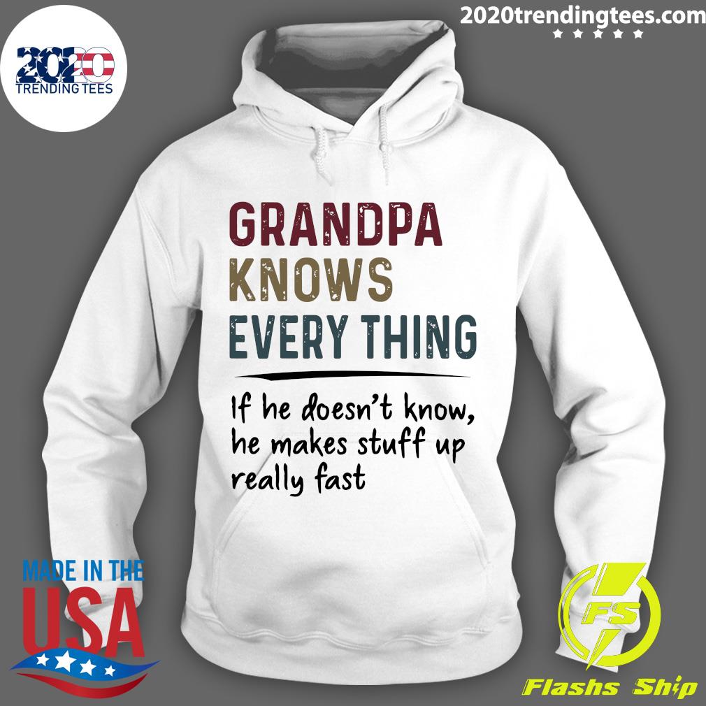 Grandpa Knows Everything If He Doesn't Know Vintage - Adult & Kids T-Shirts, Sweatshirts & Hoodies apparel design preview 2