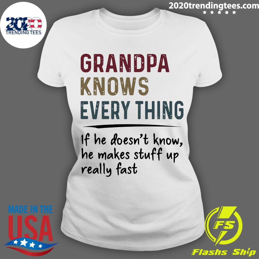 Grandpa Knows Everything If He Doesn't Know Vintage - Adult & Kids T-Shirts, Sweatshirts & Hoodies apparel design preview 3
