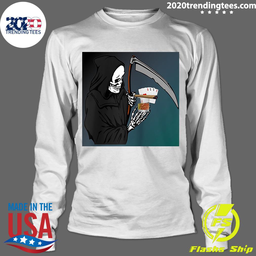 Grim Reaper Death Soul Collector Poker Player Card - Adult & Kids T-Shirts, Sweatshirts & Hoodies apparel design preview 4