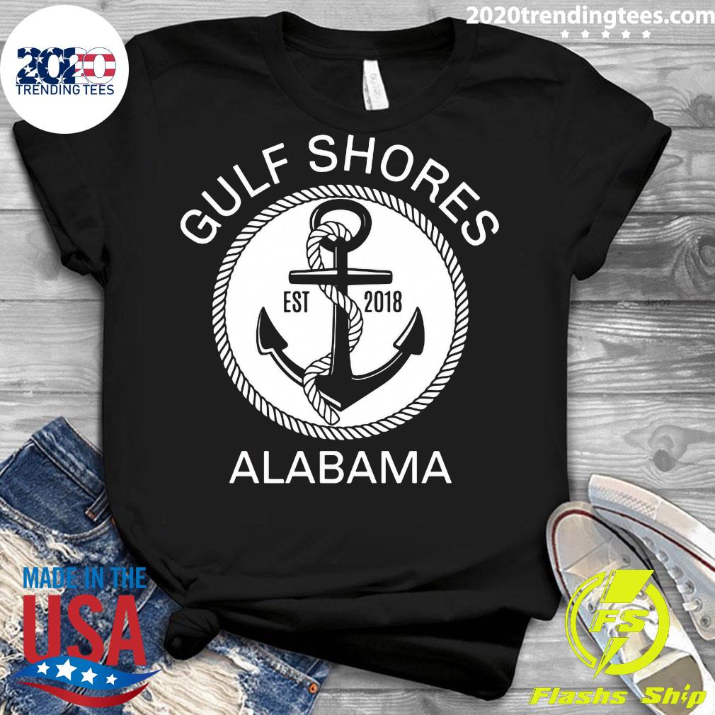Gulf Shores Alabama Nautical Anchor - Adult & Kids T-Shirts, Sweatshirts & Hoodies apparel design preview 3