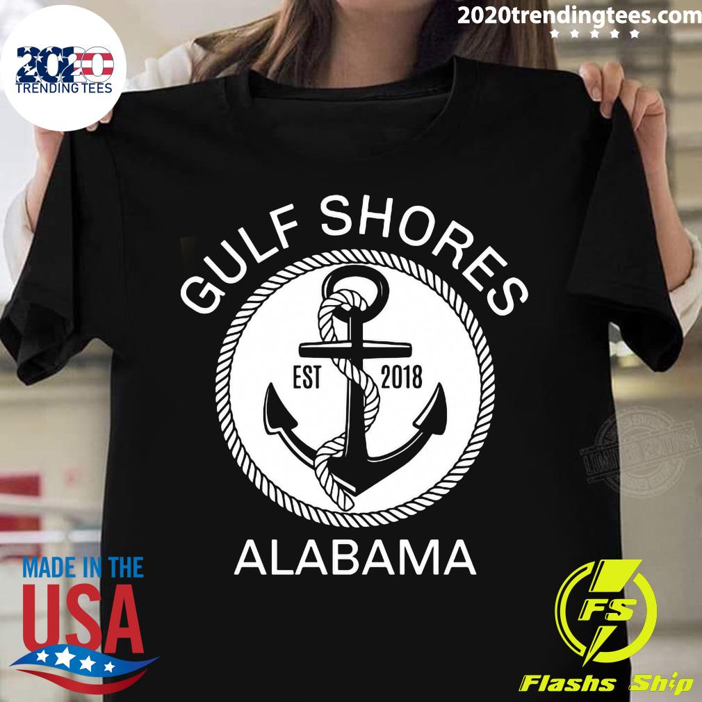 Gulf Shores Alabama Nautical Anchor - Adult & Kids T-Shirts, Sweatshirts & Hoodies apparel design preview 1