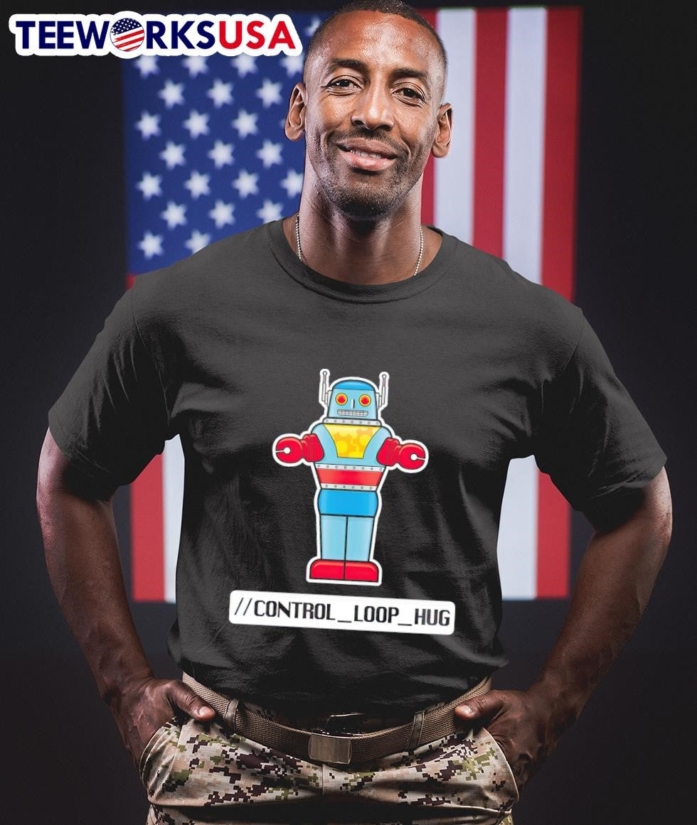 Robot control loop hug - Adult & Kids T-Shirts, Sweatshirts & Hoodies apparel design preview 1
