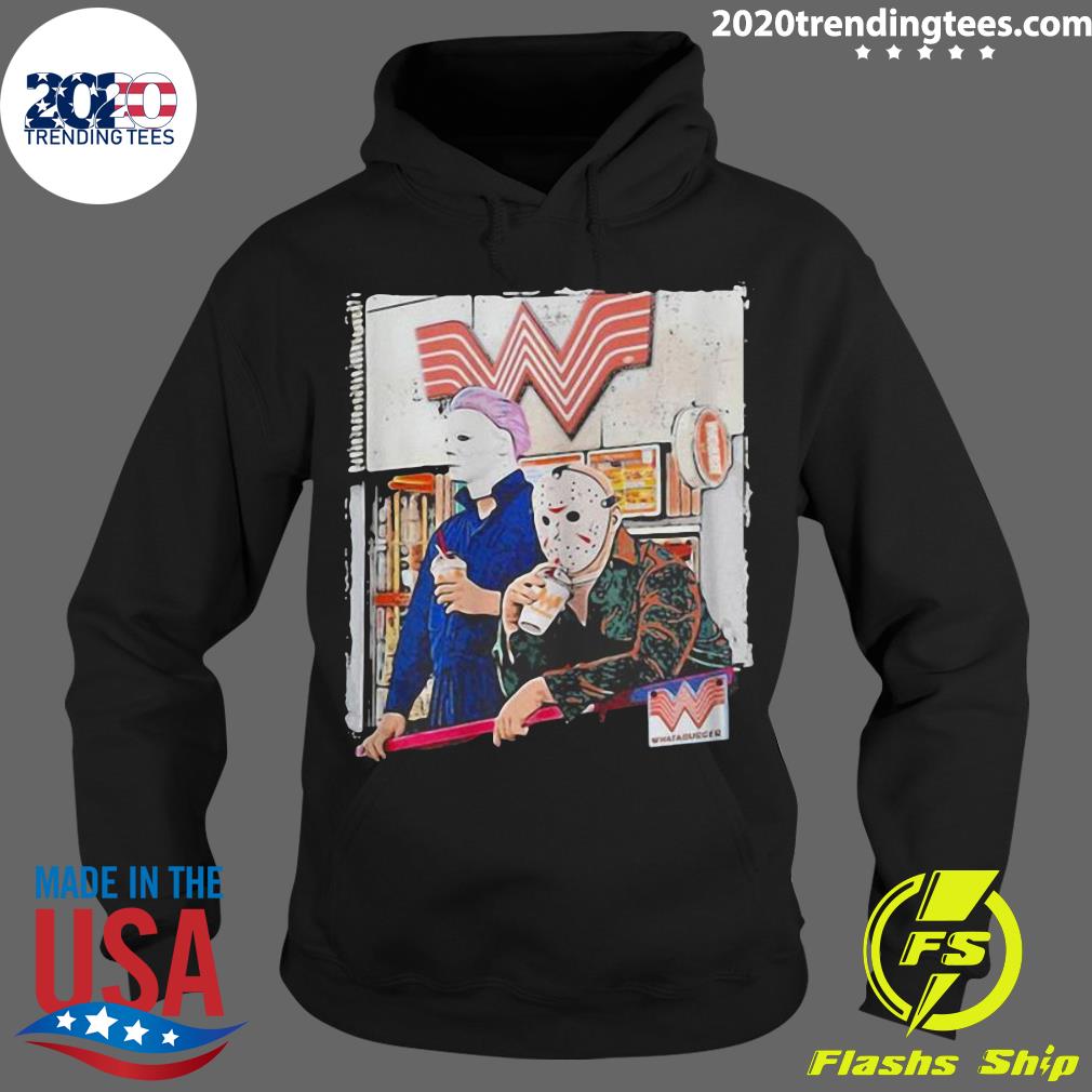Halloween Jason Voorhees Michael Myers Whataburger - Adult & Kids T-Shirts, Sweatshirts & Hoodies apparel design preview 2