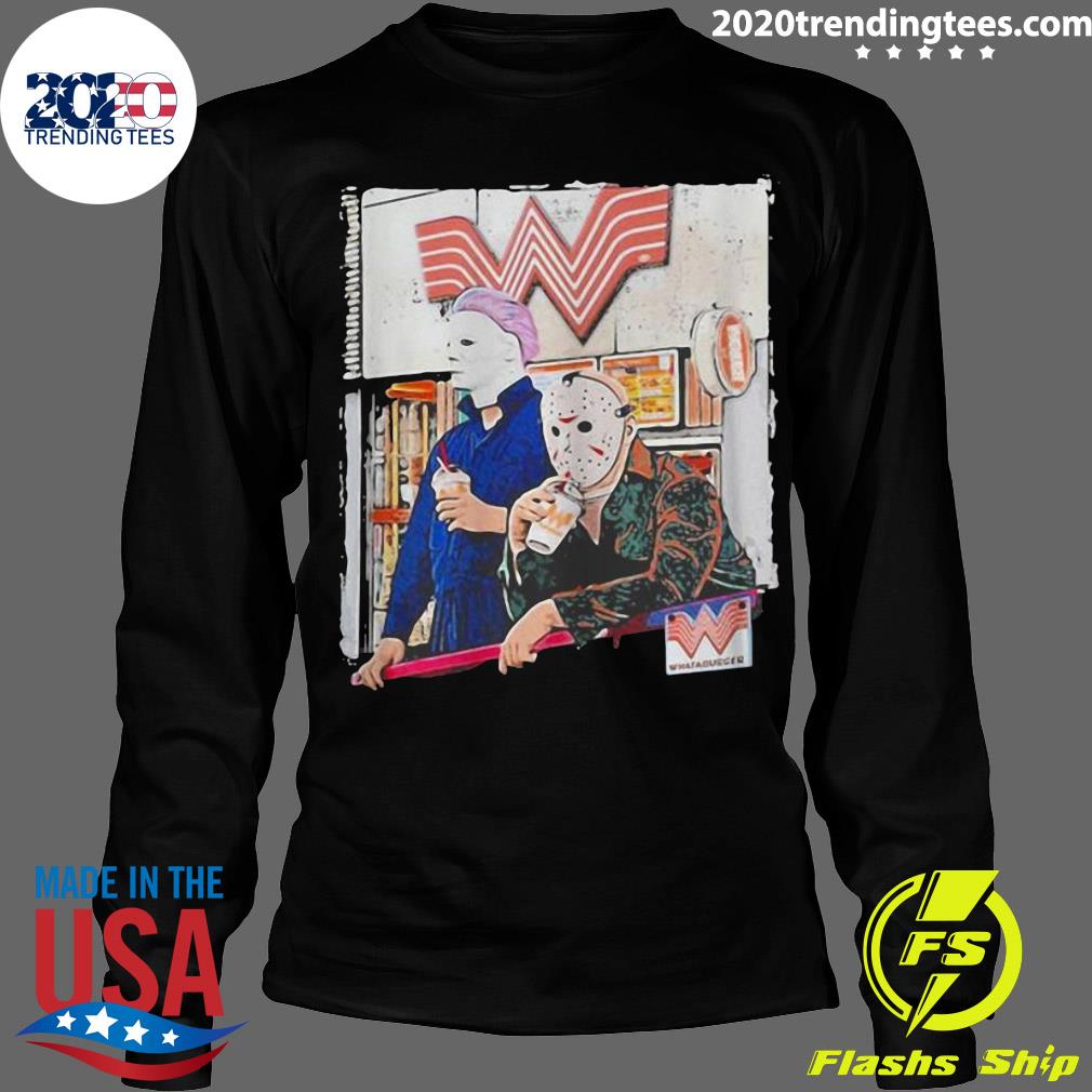 Halloween Jason Voorhees Michael Myers Whataburger - Adult & Kids T-Shirts, Sweatshirts & Hoodies apparel design preview 4