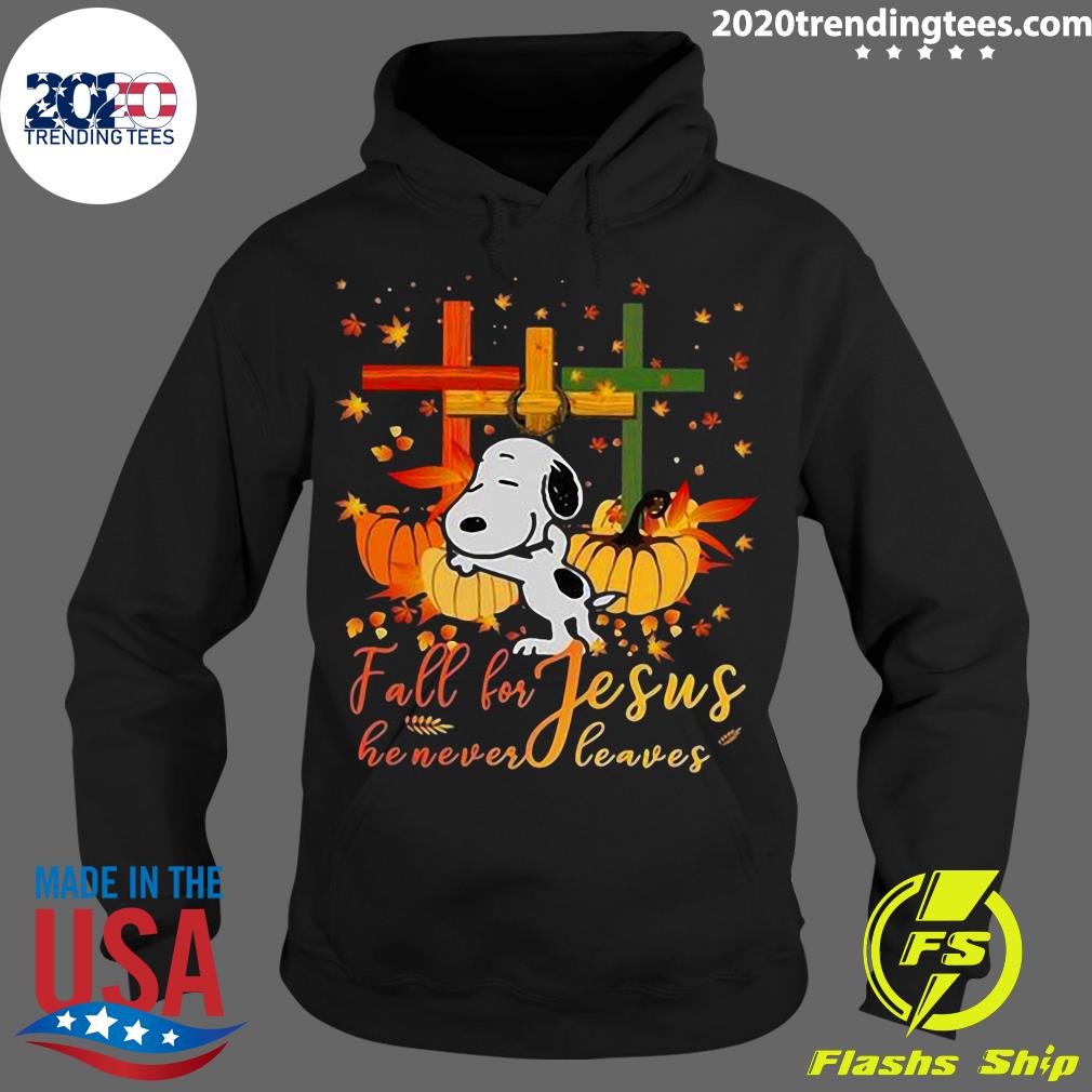 Halloween Snoopy Fall For Jesus He Never Leaves - Adult & Kids T-Shirts, Sweatshirts & Hoodies apparel design preview 2