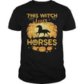 Halloween This Witch Loves Horses - Adult & Kids T-Shirts, Sweatshirts & Hoodies apparel design preview 1