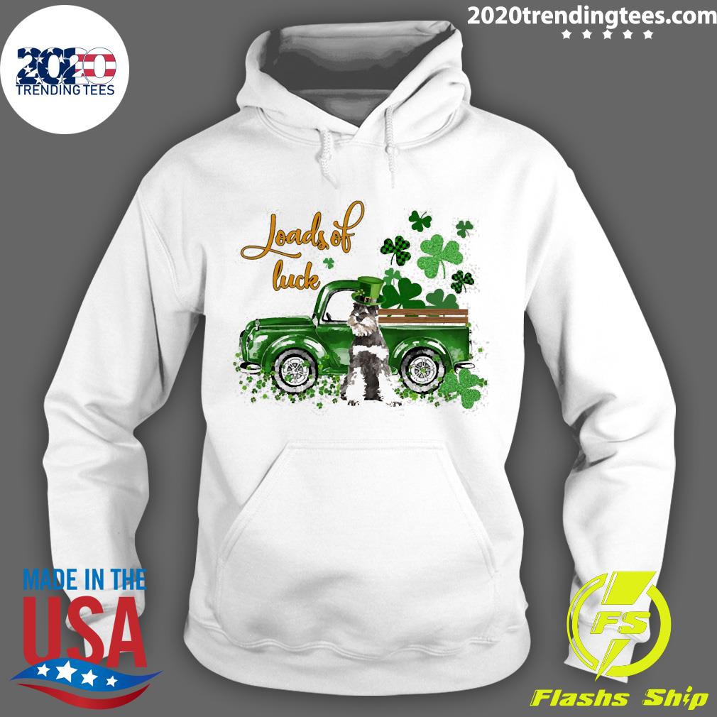 Happy Patrick_s Day Loads Of Luck Grey Miniature - Adult & Kids T-Shirts, Sweatshirts & Hoodies apparel design preview 2