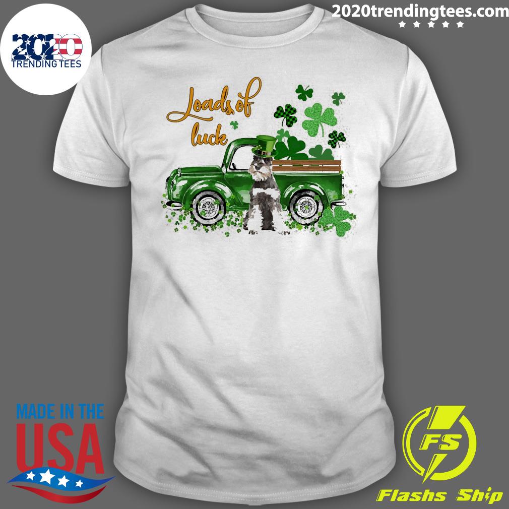 Happy Patrick_s Day Loads Of Luck Grey Miniature - Adult & Kids T-Shirts, Sweatshirts & Hoodies apparel design preview 1