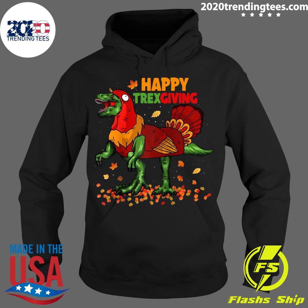 Happy TRex Dinosaur Thanksgiving Holiday Vintage - Adult & Kids T-Shirts, Sweatshirts & Hoodies apparel design preview 2