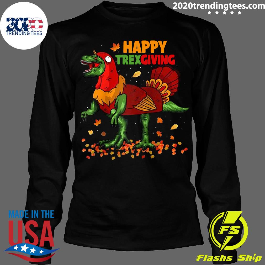 Happy TRex Dinosaur Thanksgiving Holiday Vintage - Adult & Kids T-Shirts, Sweatshirts & Hoodies apparel design preview 4