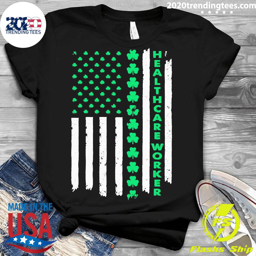 Healthcare Worker St. Patrick_s Day Flag - Adult & Kids T-Shirts, Sweatshirts & Hoodies apparel design preview 3