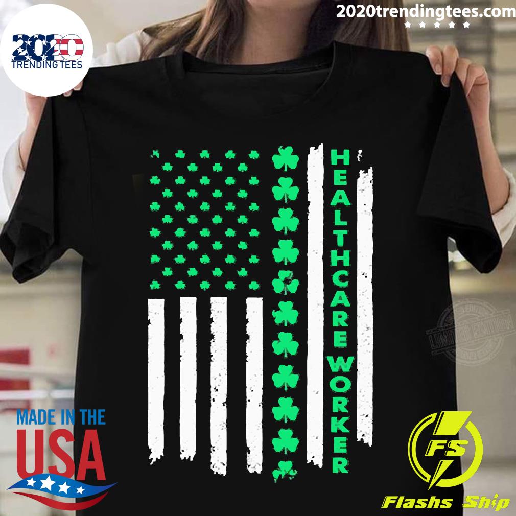 Healthcare Worker St. Patrick_s Day Flag - Adult & Kids T-Shirts, Sweatshirts & Hoodies apparel design preview 1