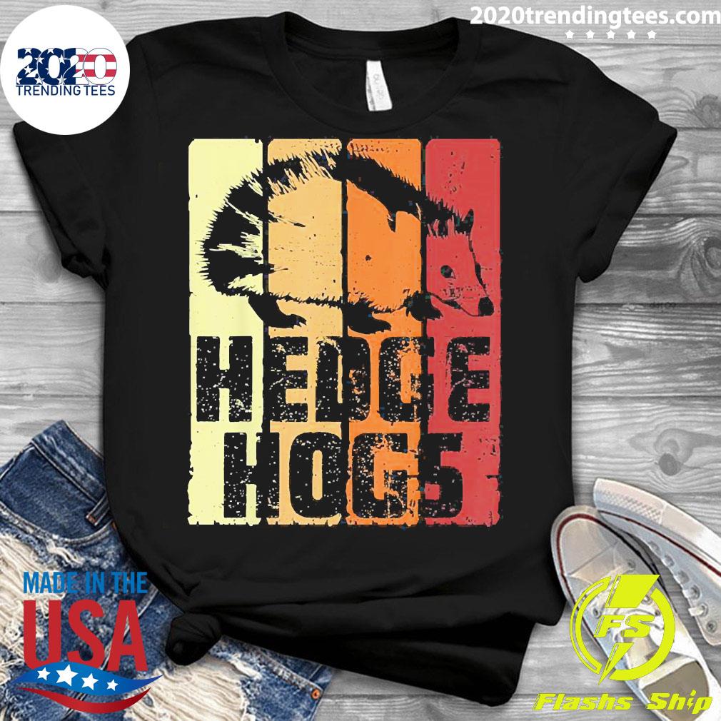 Hedgehogs Retro Fall Silhouette Hedgehog - Adult & Kids T-Shirts, Sweatshirts & Hoodies apparel design preview 3