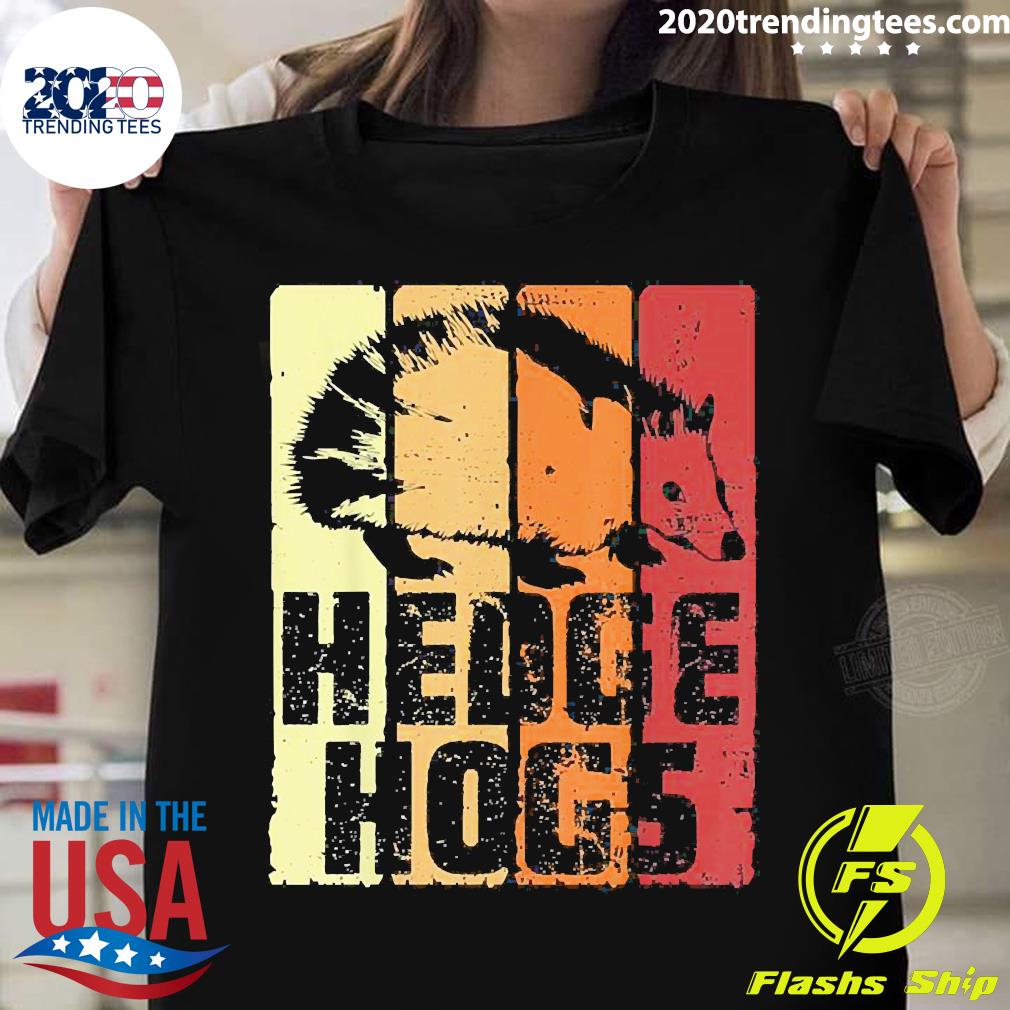 Hedgehogs Retro Fall Silhouette Hedgehog - Adult & Kids T-Shirts, Sweatshirts & Hoodies apparel design preview 1