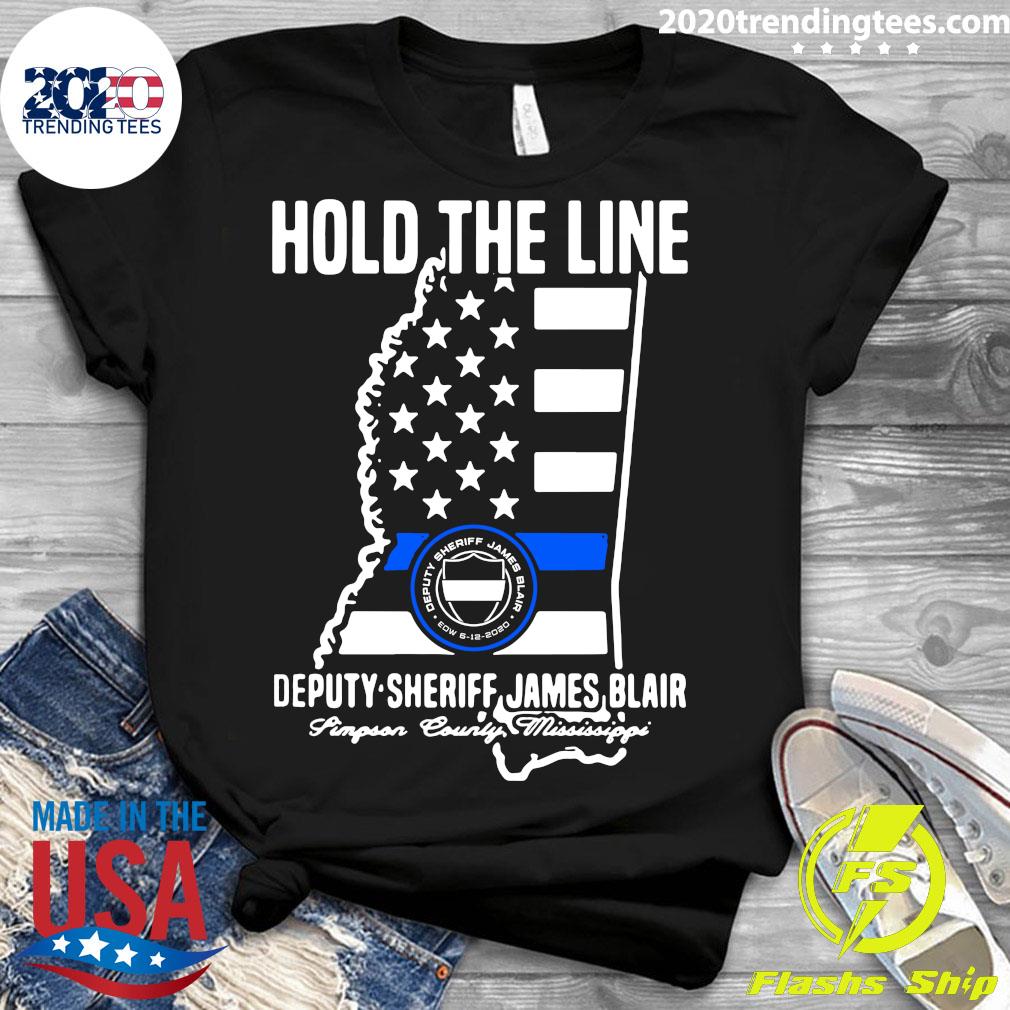 Hold The Line Deputy Sheriff James Blair - Adult & Kids T-Shirts, Sweatshirts & Hoodies apparel design preview 3