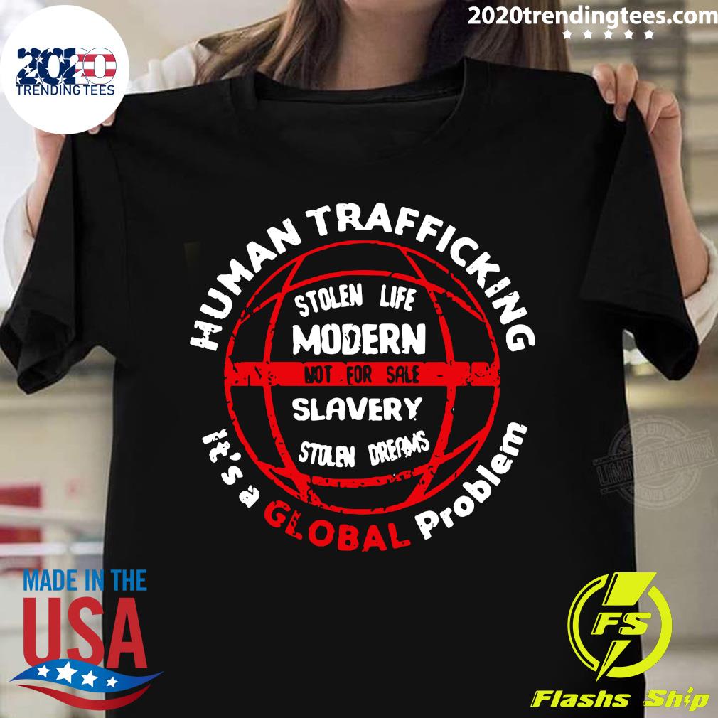 Human Trafficking Awareness A Global Problem Design - Adult & Kids T-Shirts, Sweatshirts & Hoodies apparel design preview 1