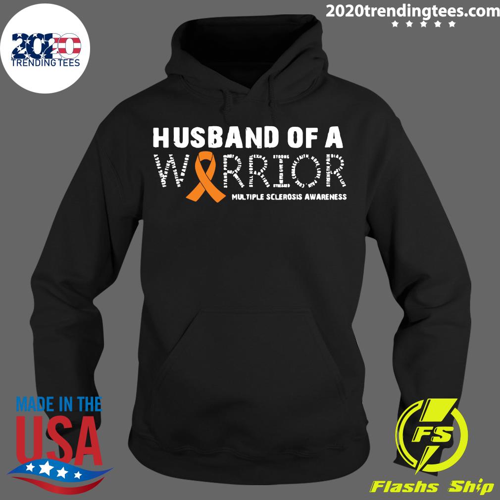 Husband Of A Warrior Multiple Sclerosis Awareness - Adult & Kids T-Shirts, Sweatshirts & Hoodies apparel design preview 2