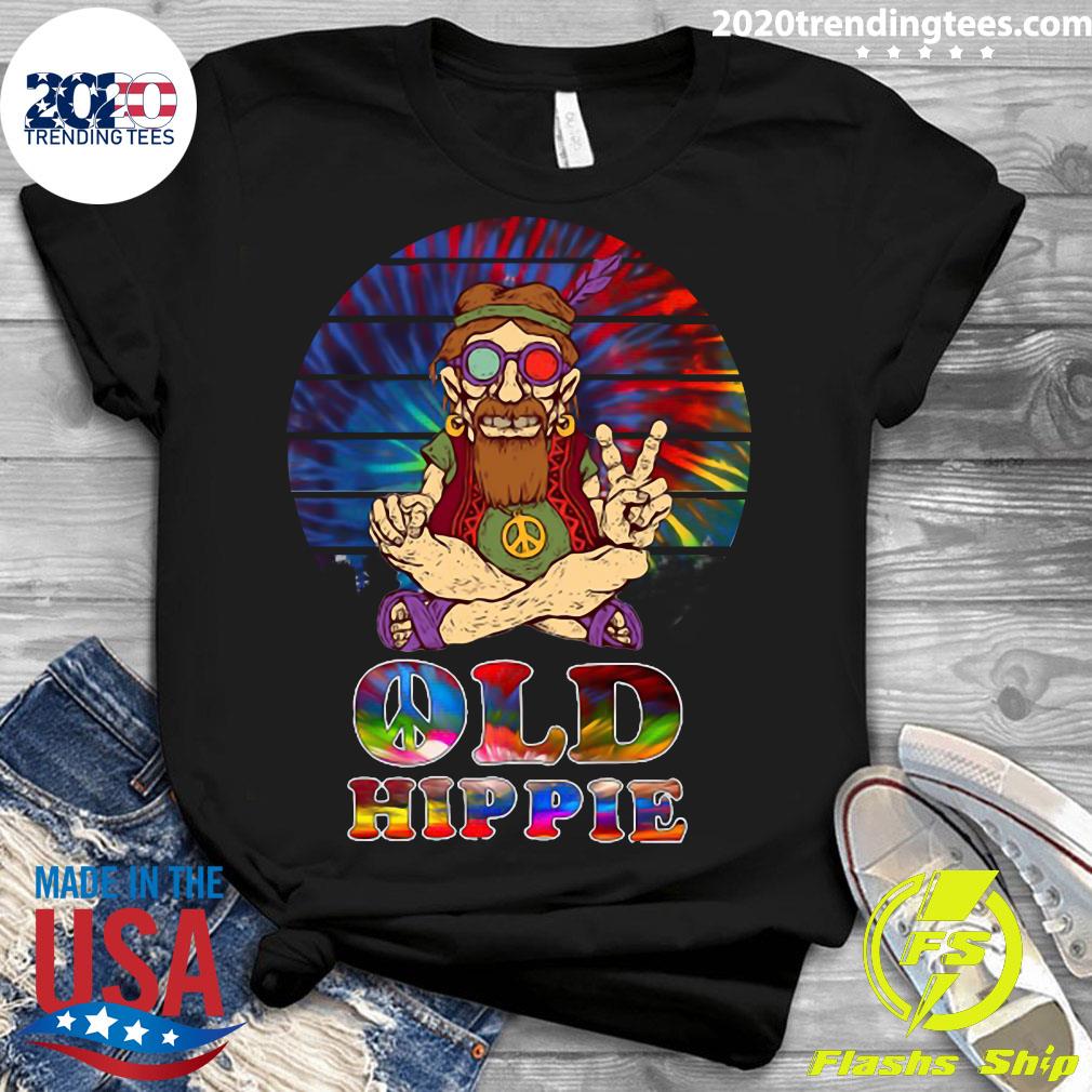 I Got A Peaceful Easy Feeling OLD Hippie - Adult & Kids T-Shirts, Sweatshirts & Hoodies apparel design preview 3