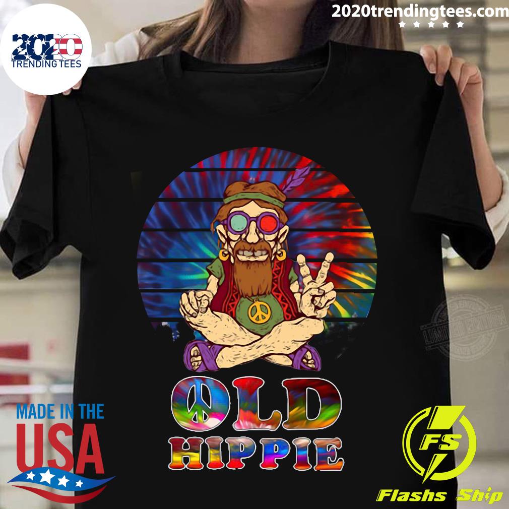 I Got A Peaceful Easy Feeling OLD Hippie - Adult & Kids T-Shirts, Sweatshirts & Hoodies apparel design preview 1