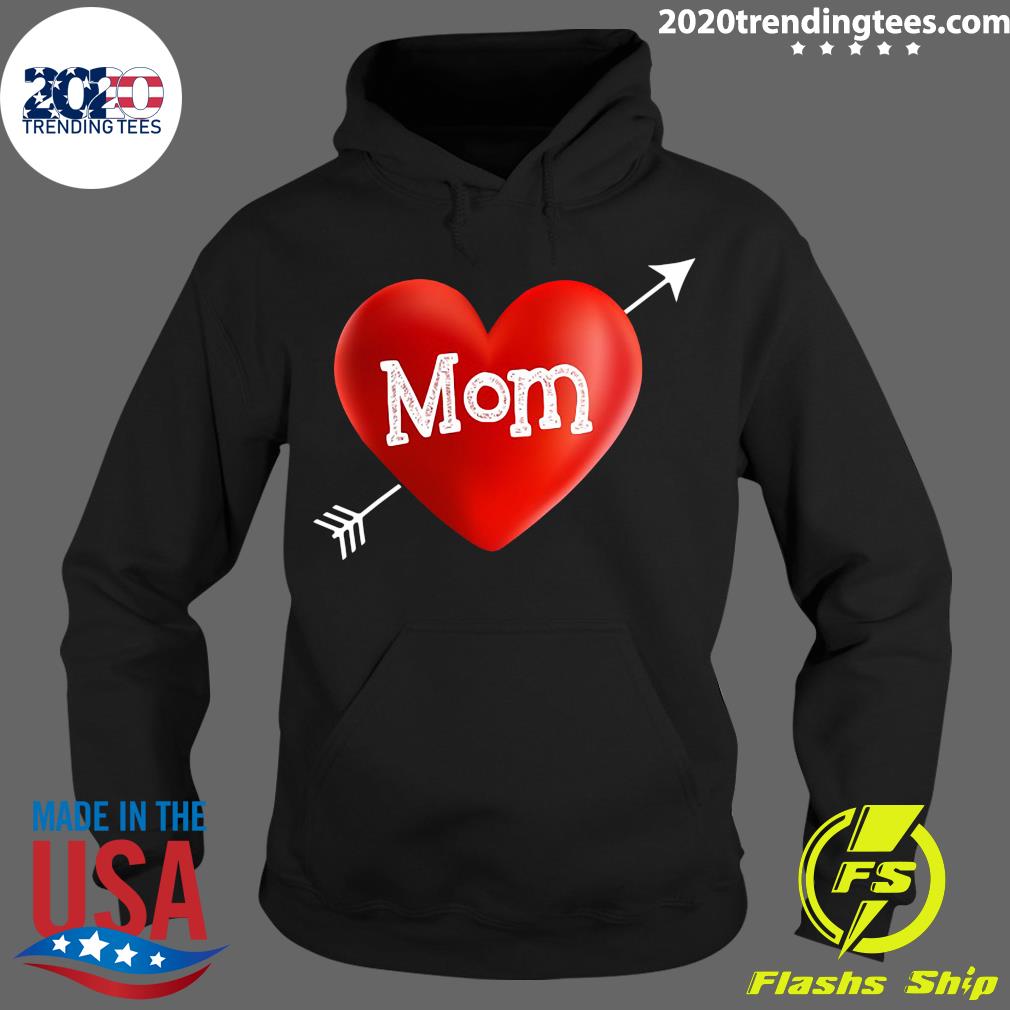 I Love My Mom Is Valentine Day Heart Mother's Gift - Adult & Kids T-Shirts, Sweatshirts & Hoodies apparel design preview 2