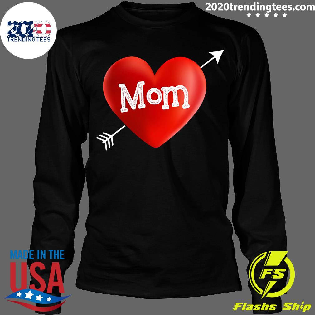I Love My Mom Is Valentine Day Heart Mother's Gift - Adult & Kids T-Shirts, Sweatshirts & Hoodies apparel design preview 4