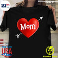 I Love My Mom Is Valentine Day Heart Mother's Gift - Adult & Kids T-Shirts, Sweatshirts & Hoodies apparel design preview 1